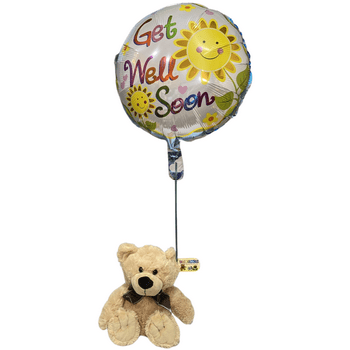 Get Well Balloon and Bear