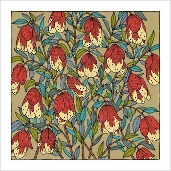 Red Bells Native Plant Greeting Card