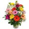 A colorful gerbera-filled vase, stunning flowers arrangement