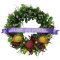 Purple ribbon wreath for remembrance